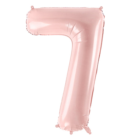 1 Balloon XL - Zahl 7 - Rosa