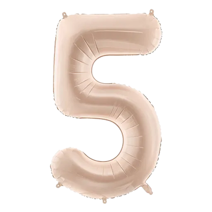 1 Balloon XL - Zahl 5 - Dunkelbeige