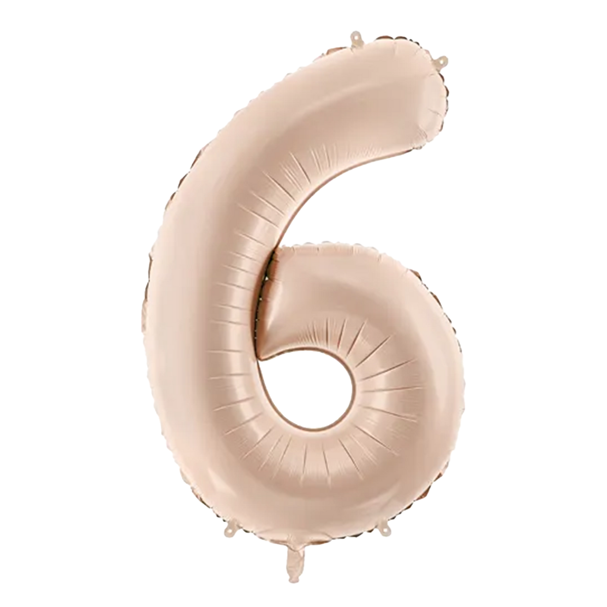1 Balloon XL - Zahl 6 - Dunkelbeige