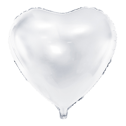 1 Ballon XXL - Herz - Weiß