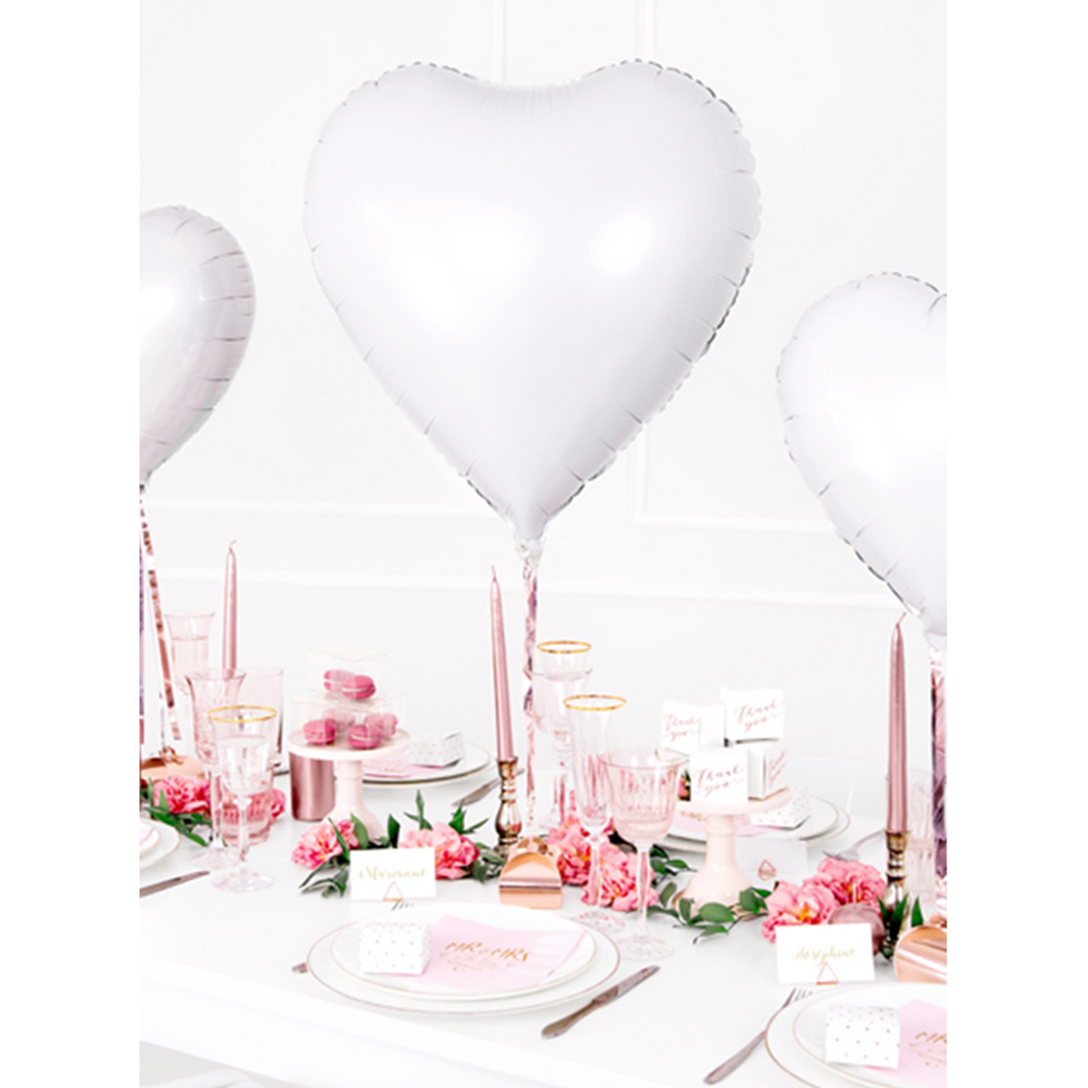 1 Ballon XXL - Herz - Weiß