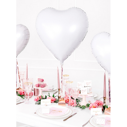 1 Ballon XXL - Herz - Weiß