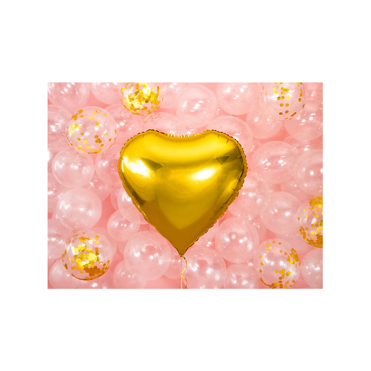 1 Ballon XXL - Herz - Gold