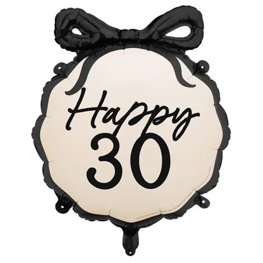 1 Ballon - Birthday Schleife 30