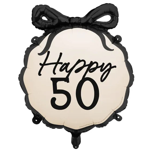 1 Ballon - Birthday Schleife 50
