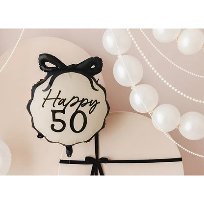 1 Ballon - Birthday Schleife 50