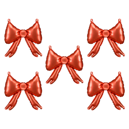 5 Folienballons für Girlanden in Schleifenform - Rot