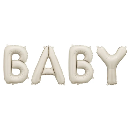 1 Ballon - Schriftzug - Baby - Beige