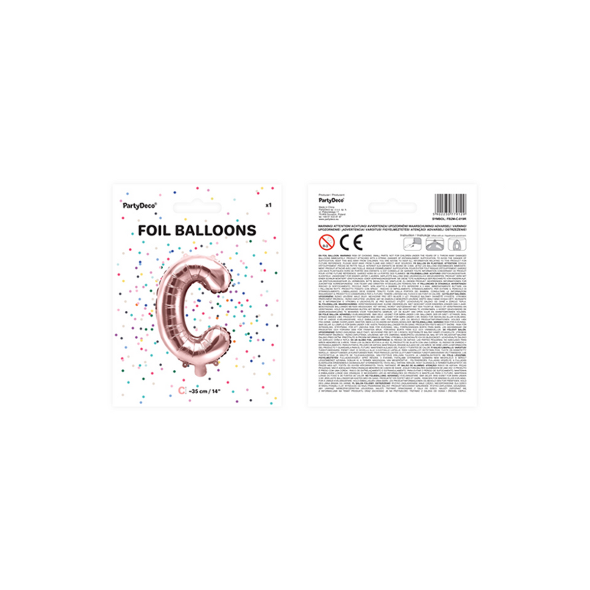 1 Ballon XS - Buchstabe C - RoseGold