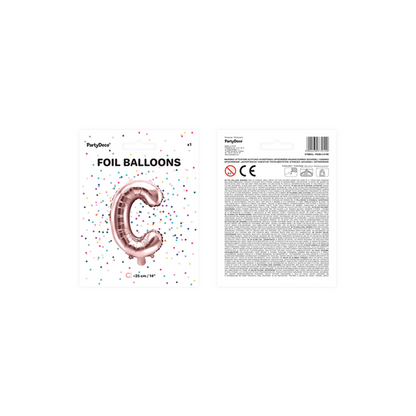 1 Ballon XS - Buchstabe C - RoseGold