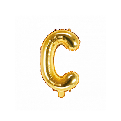 1 Ballon XS - Buchstabe C - Gold