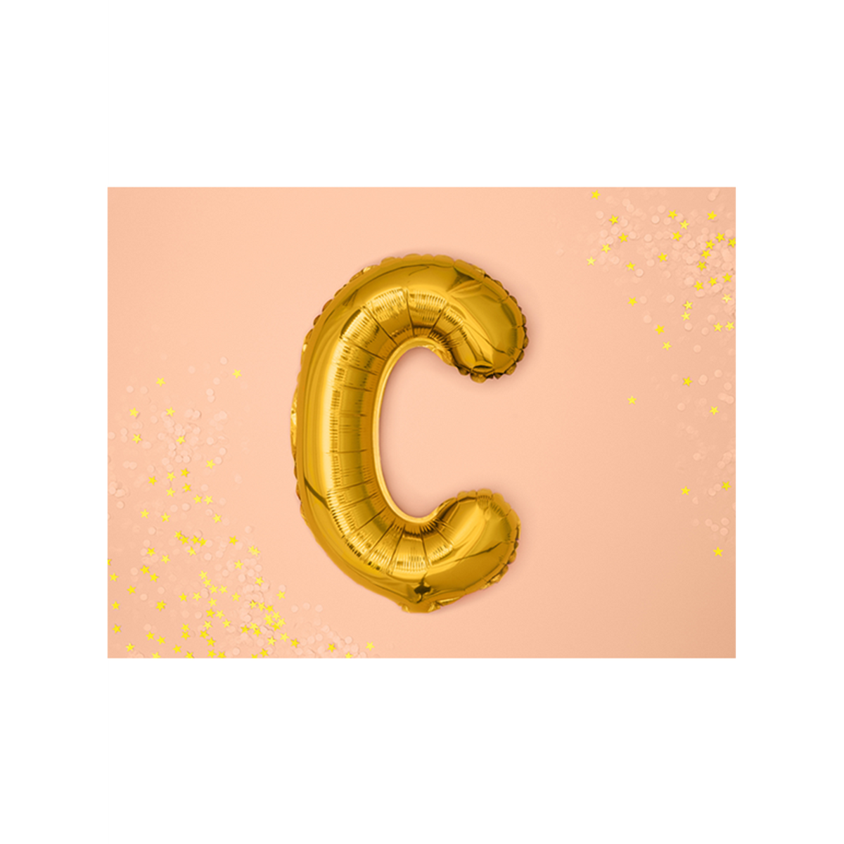 1 Ballon XS - Buchstabe C - Gold