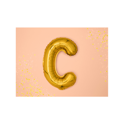 1 Ballon XS - Buchstabe C - Gold
