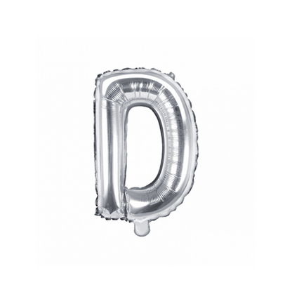 1 Ballon XS - Buchstabe D - Silber