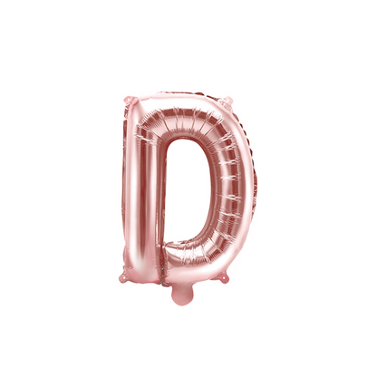 1 Ballon XS - Buchstabe D - RoseGold