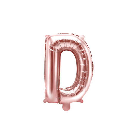 1 Ballon XS - Buchstabe D - RoseGold