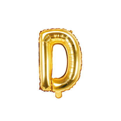 1 Ballon XS - Buchstabe D - Gold