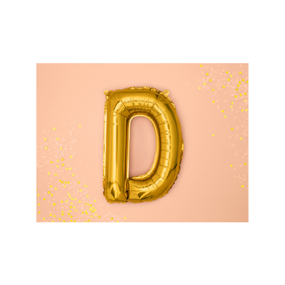 1 Ballon XS - Buchstabe D - Gold