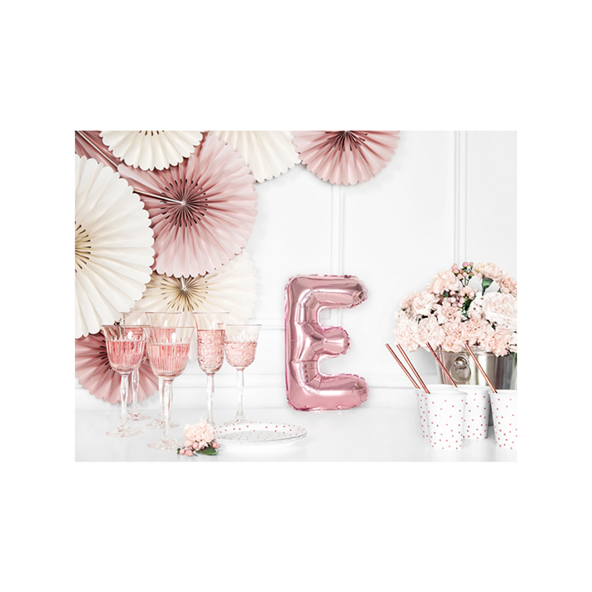 1 Ballon XS - Buchstabe E - RoseGold