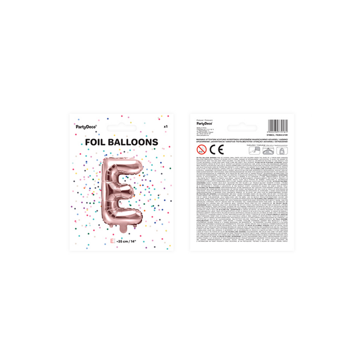 1 Ballon XS - Buchstabe E - RoseGold