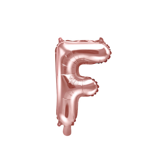 1 Ballon XS - Buchstabe F - RoseGold