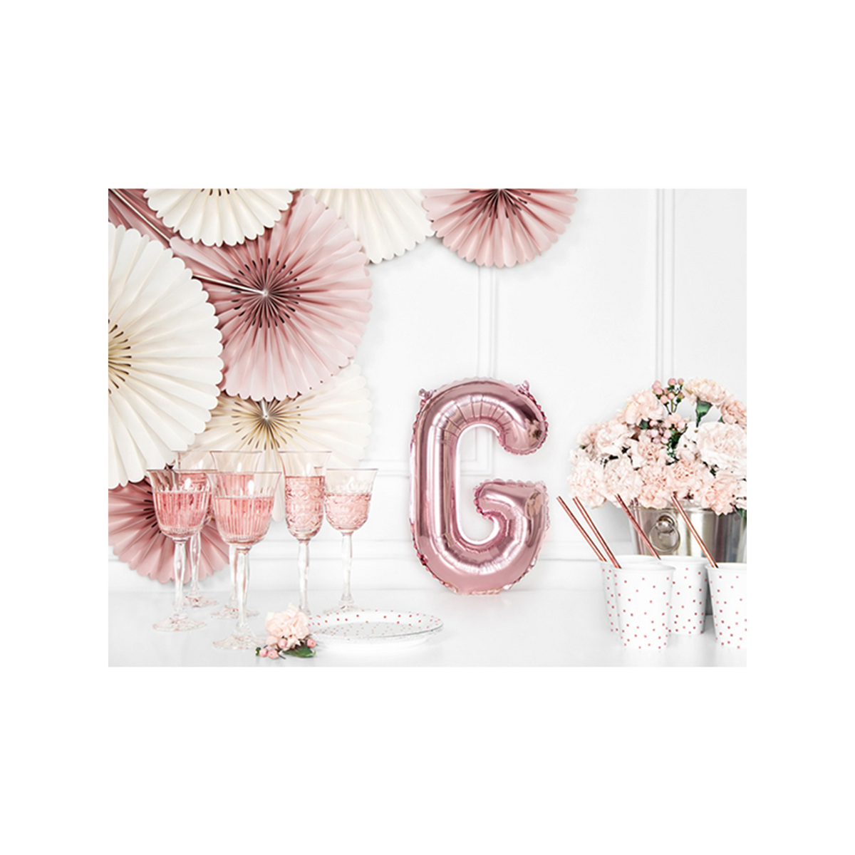 1 Ballon XS - Buchstabe G - RoseGold