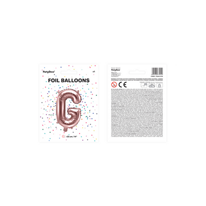 1 Ballon XS - Buchstabe G - RoseGold