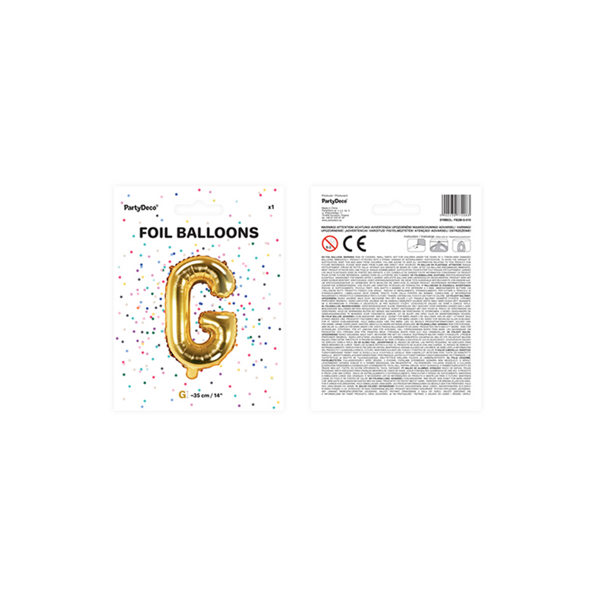 1 Ballon XS - Buchstabe G - Gold