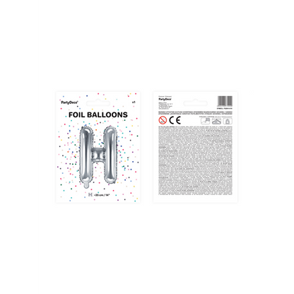 1 Ballon XS - Buchstabe H - Silber