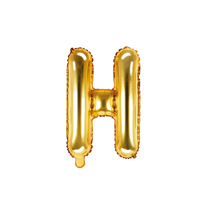 1 Ballon XS - Buchstabe H - Gold