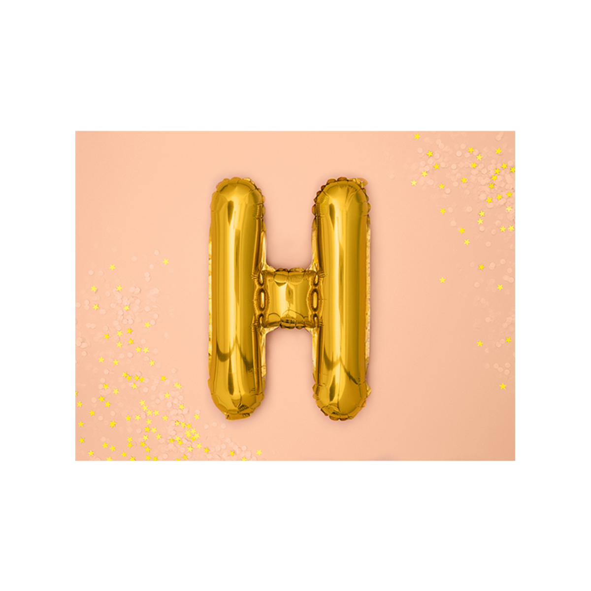 1 Ballon XS - Buchstabe H - Gold