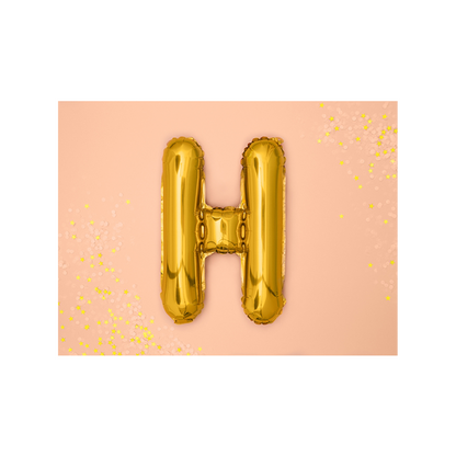 1 Ballon XS - Buchstabe H - Gold