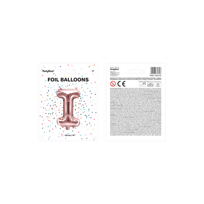 1 Ballon XS - Buchstabe I - RoseGold