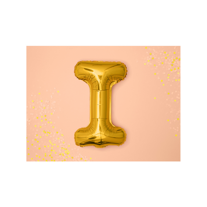 1 Ballon XS - Buchstabe I - Gold