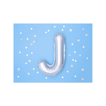 1 Ballon XS - Buchstabe J - Silber