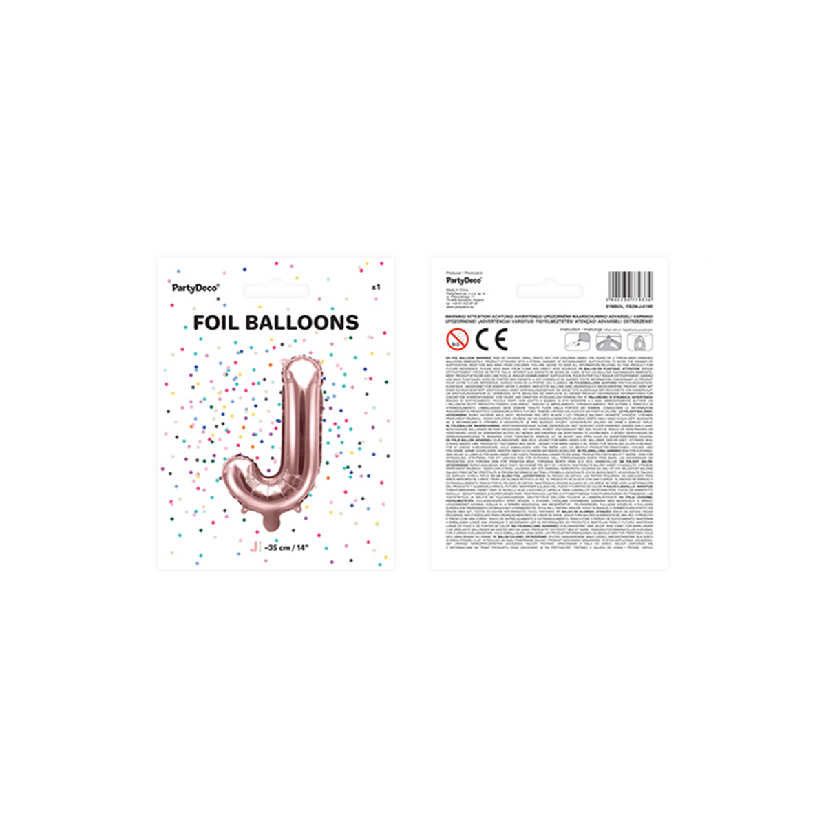 1 Ballon XS - Buchstabe J - RoseGold