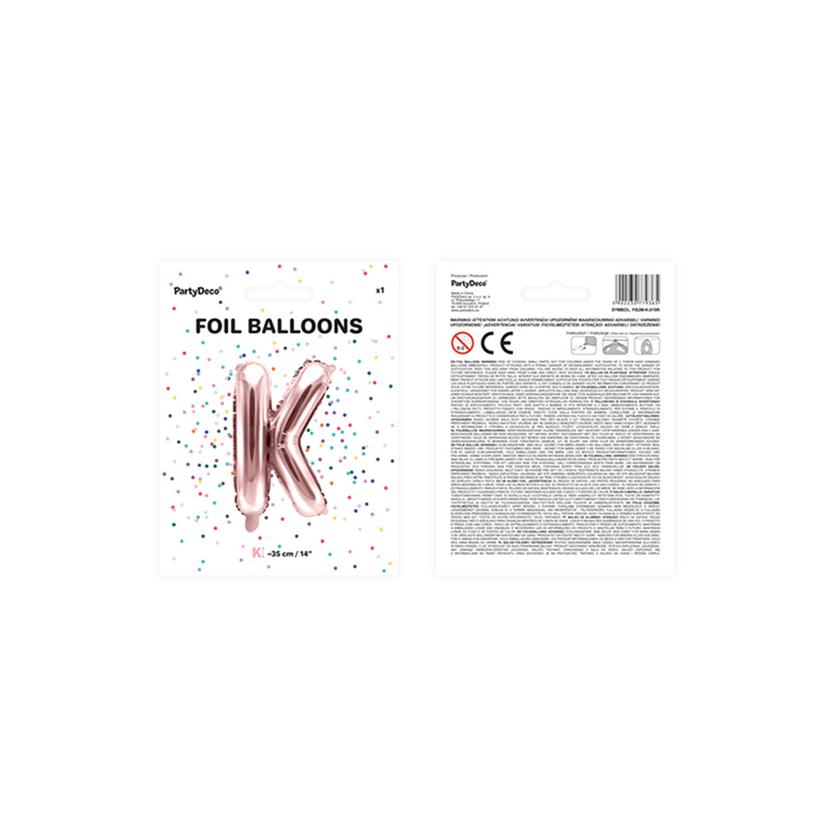 1 Ballon XS - Buchstabe K - RoseGold