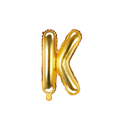 1 Ballon XS - Buchstabe K - Gold