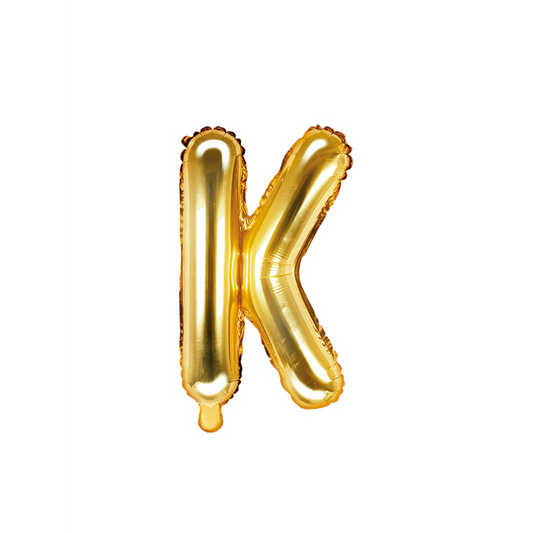 1 Ballon XS - Buchstabe K - Gold