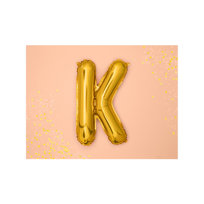 1 Ballon XS - Buchstabe K - Gold