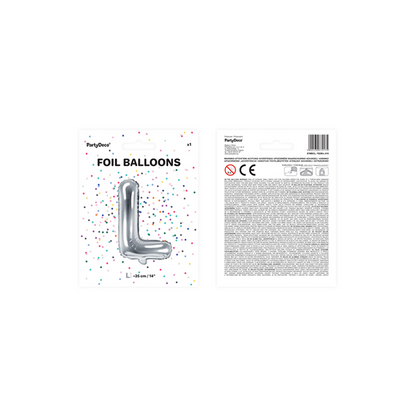 1 Ballon XS - Buchstabe L - Silber