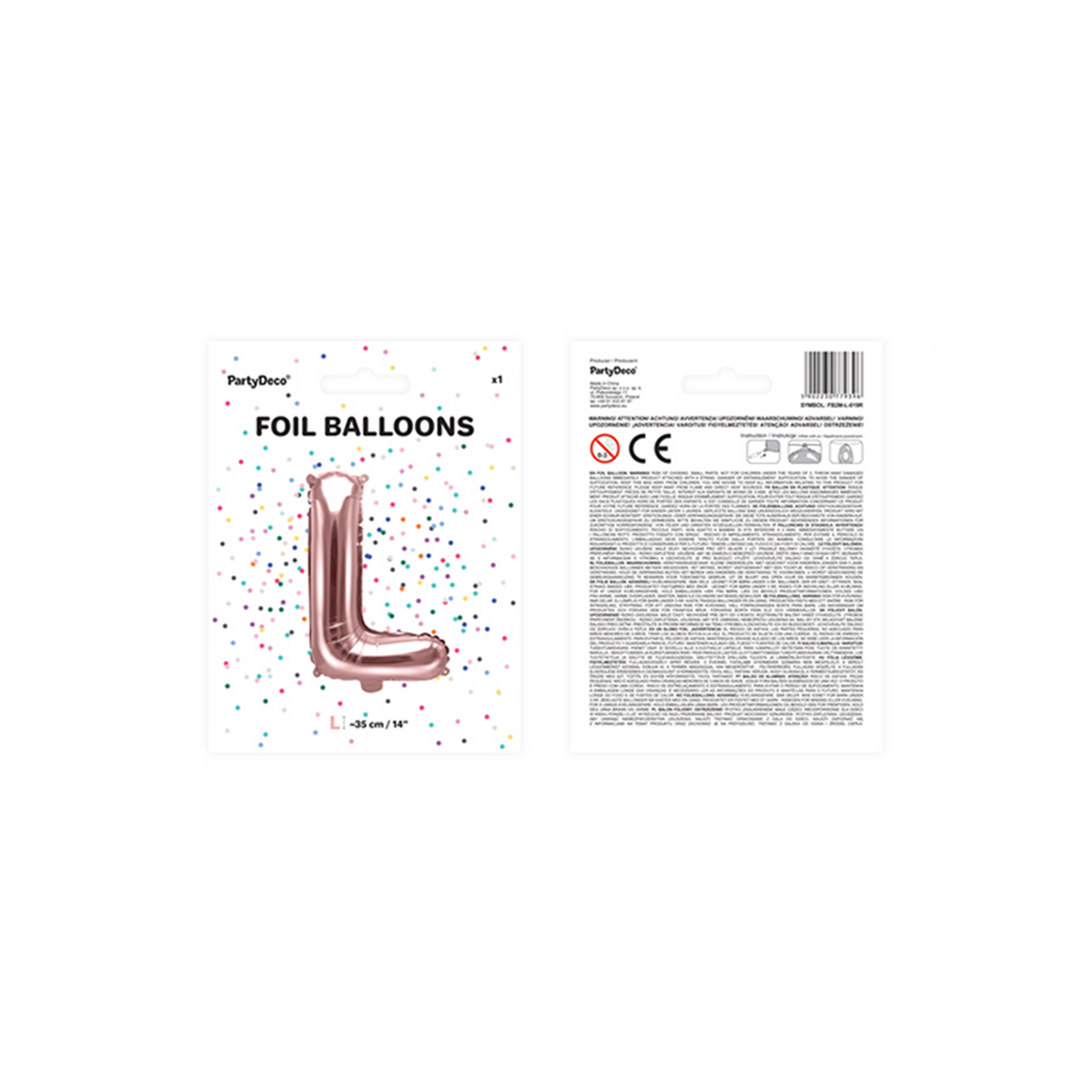1 Ballon XS - Buchstabe L - RoseGold
