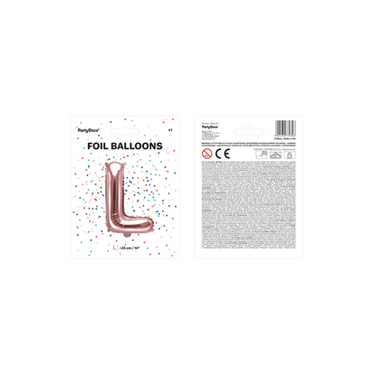 1 Ballon XS - Buchstabe L - RoseGold