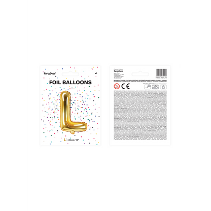 1 Ballon XS - Buchstabe L - Gold