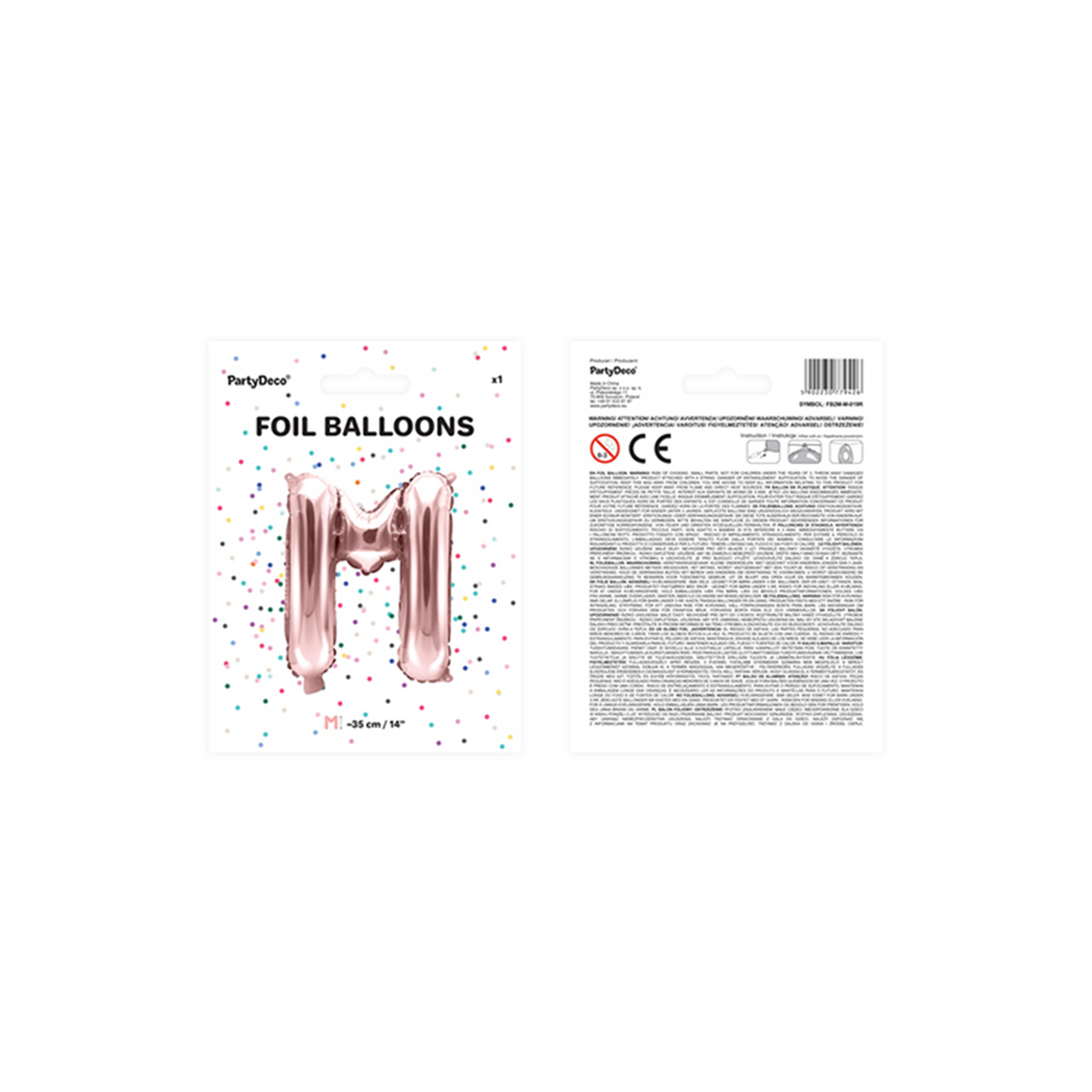 1 Ballon XS - Buchstabe M - RoseGold