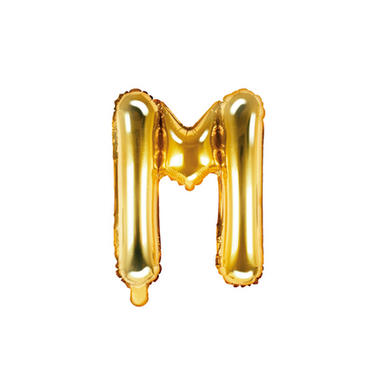 1 Ballon XS - Buchstabe M - Gold