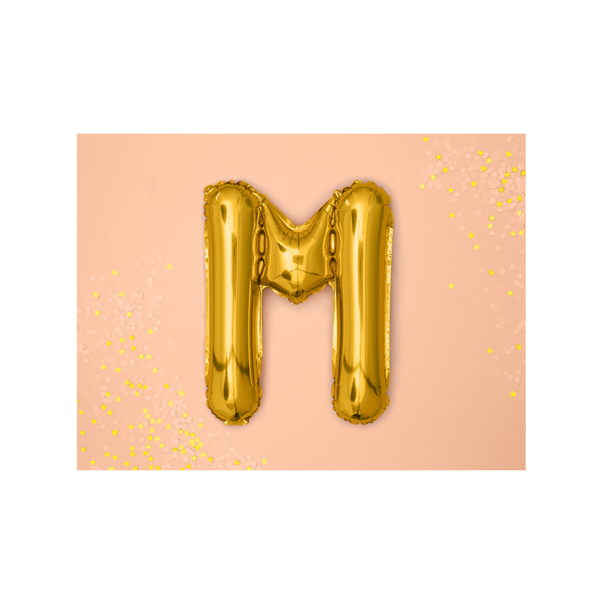1 Ballon XS - Buchstabe M - Gold
