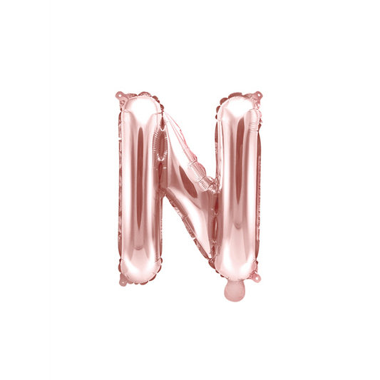 1 Ballon XS - Buchstabe N - RoseGold