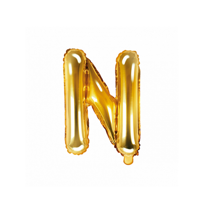 1 Ballon XS - Buchstabe N - Gold