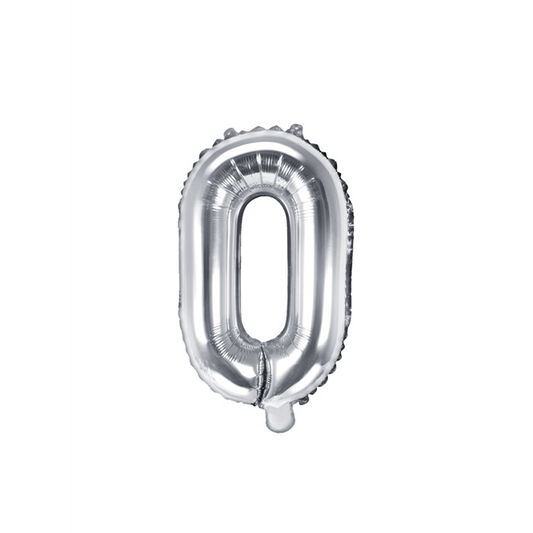1 Ballon XS - Buchstabe O - Silber